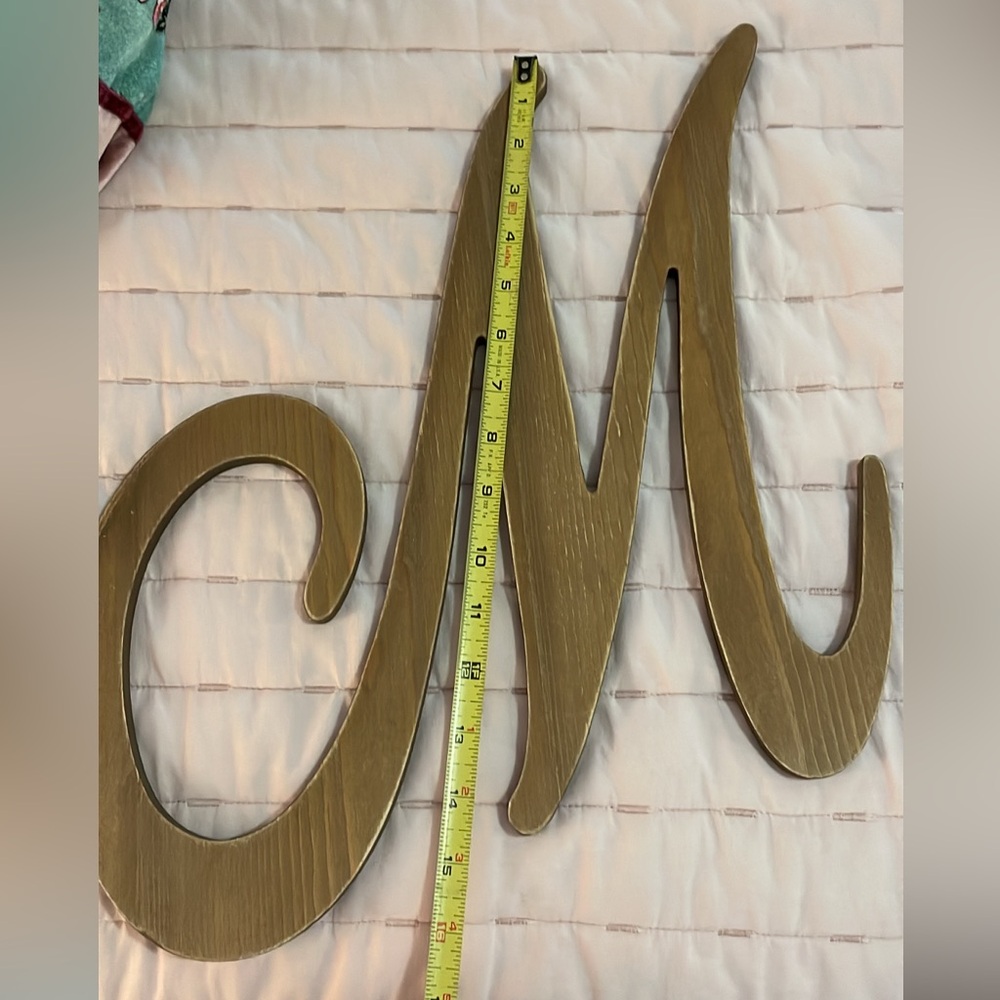 “M” Large Wooden Letter